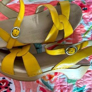 Yellow strappy sandals…only worn a couple times!